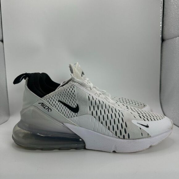Nike Air Max 270 Shoes Women Size 8 White Black Athletic Running Gym  Cushioned - Picture 1 of 13